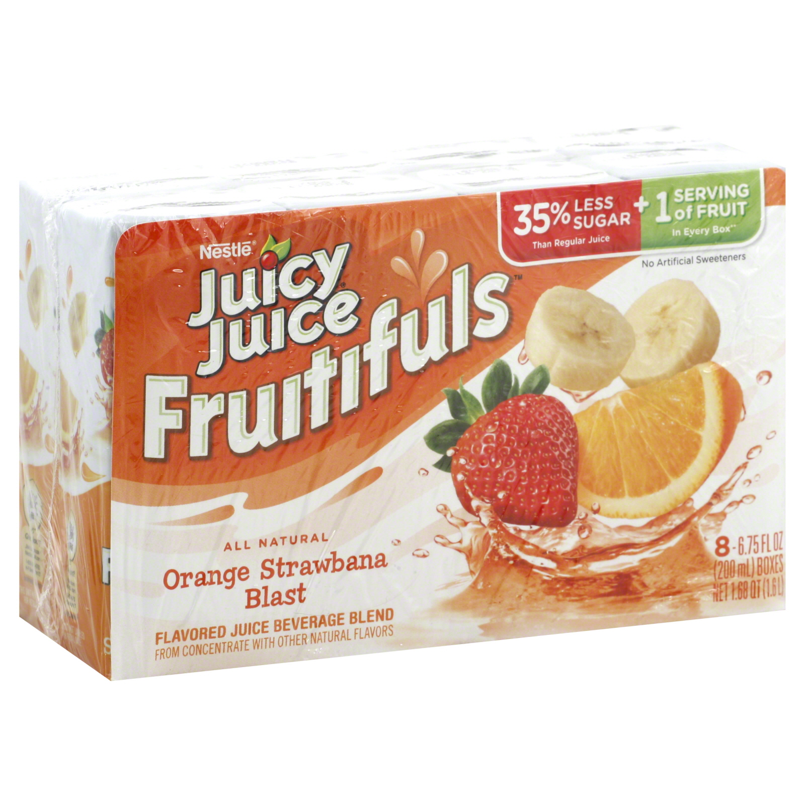 Nestle Juicy Juice Fruitifuls, Orange Strawbana Blast , 6.75 fl oz