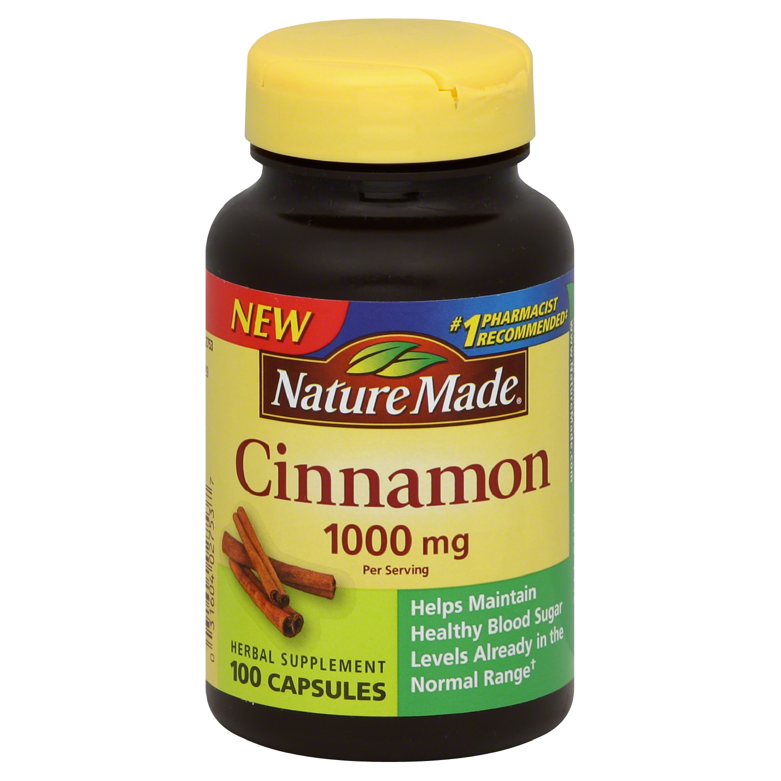 Nature Made Cinnamon 1000 mg Herbal Supplement, 100 Ct.