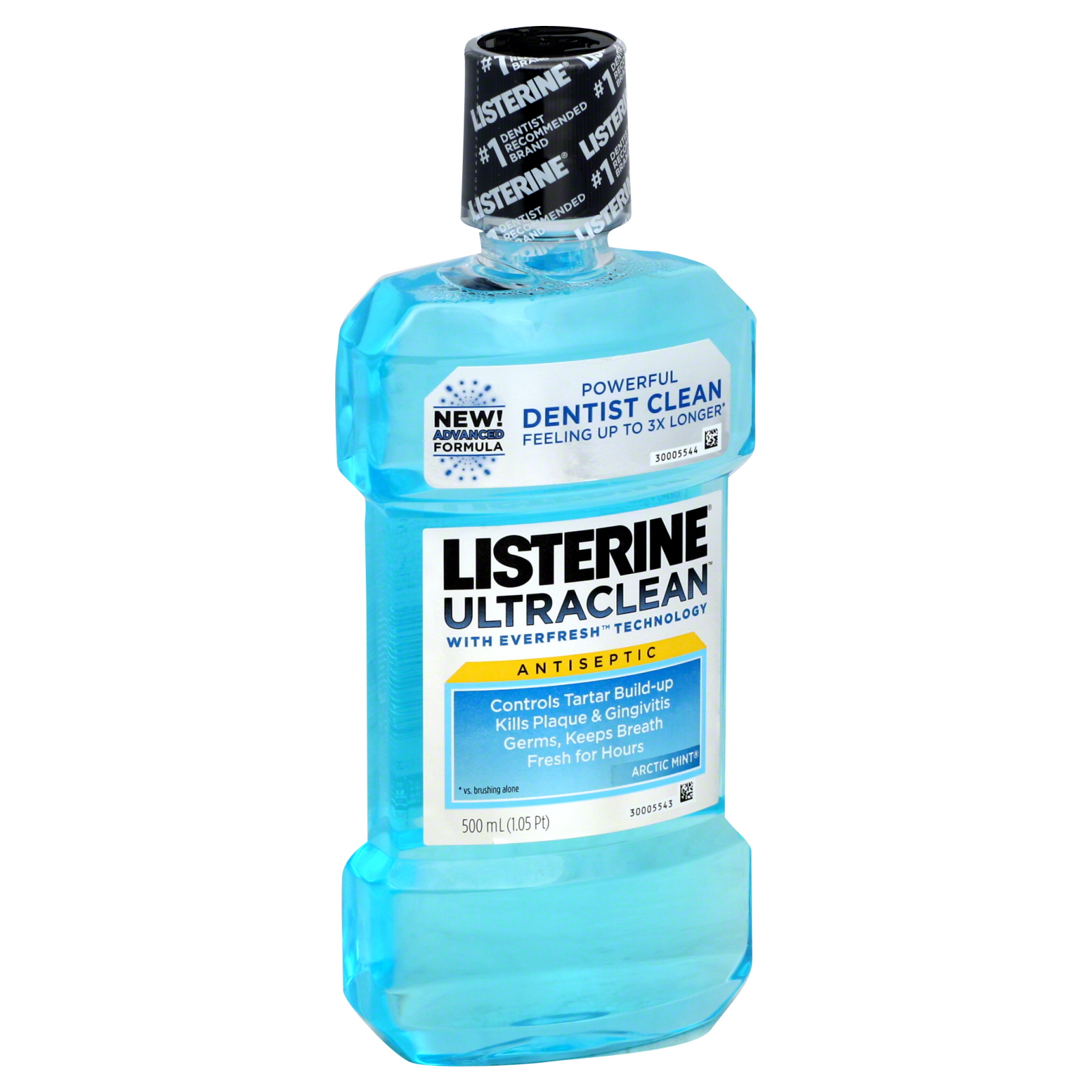 Listerine  Ultraclean Antiseptic Mouthwash, Arctic Mint, 500 ml