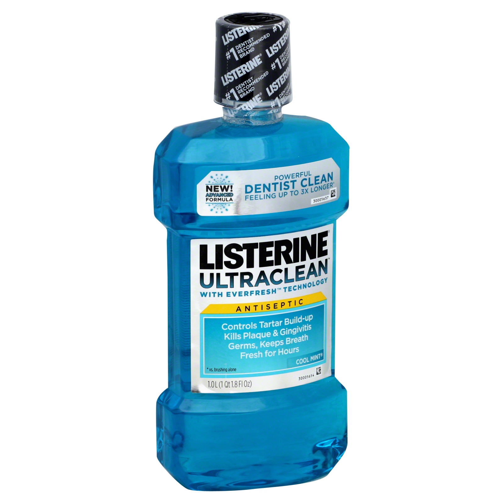 Listerine Cool Mint Ultra Clean Antiseptic Mouthwash 1 lt, Size: 1 oz. Listerine Cool Mint Ultra Clean Antiseptic Mouthwash 1 lt, Size: 1 oz.