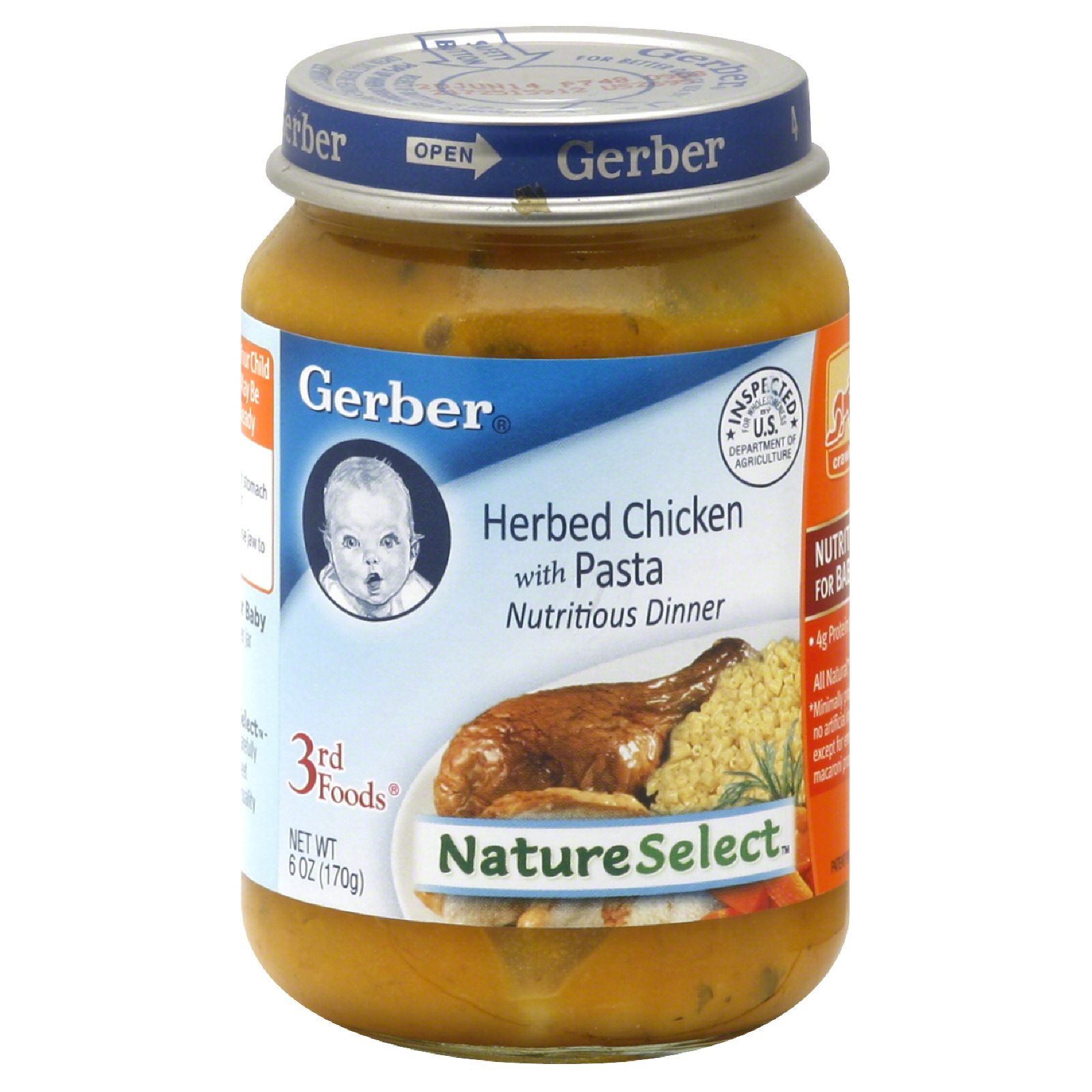 Gerber 3rd Foods Nature Select Herbed Chicken with Pasta 60 oz