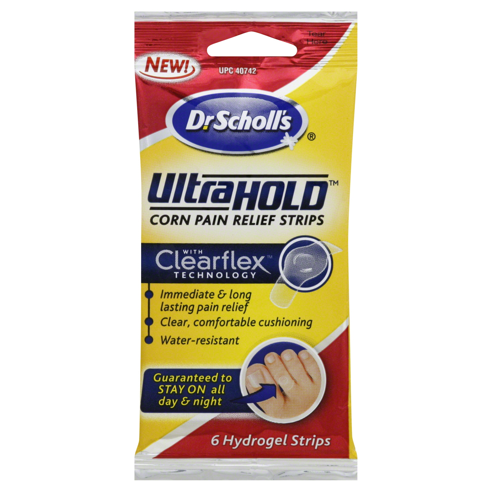 Dr. Scholl's Ultra Hold Corn Pain Relief Hydrogel Strips