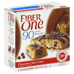 General Mills Brownies 90 Calorie Chocolate Chip Cookie, 5.34 oz (151 g), naturally flavored, 20% fiber