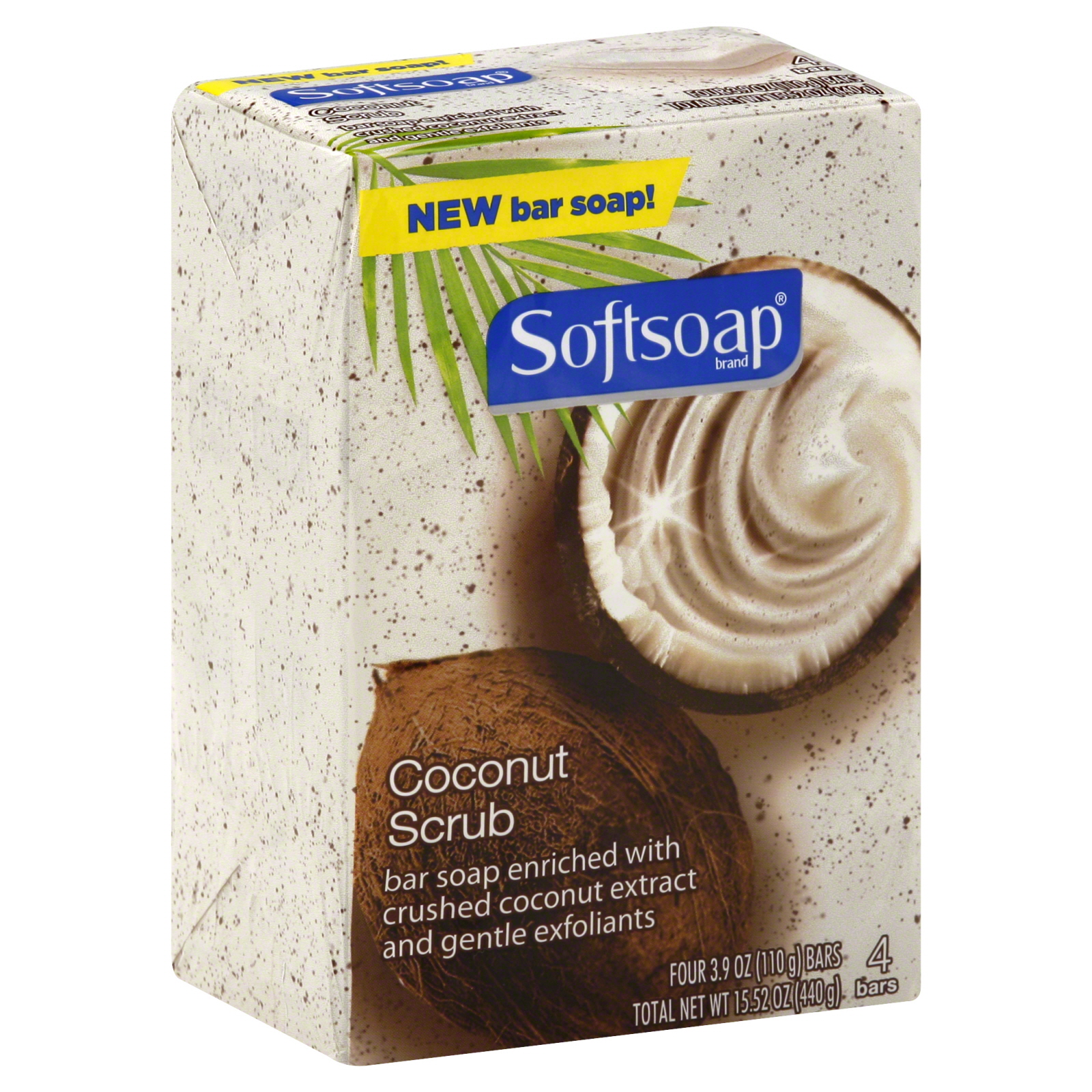 Softsoap Coconut Scrub Bar Soap- 4 PK
