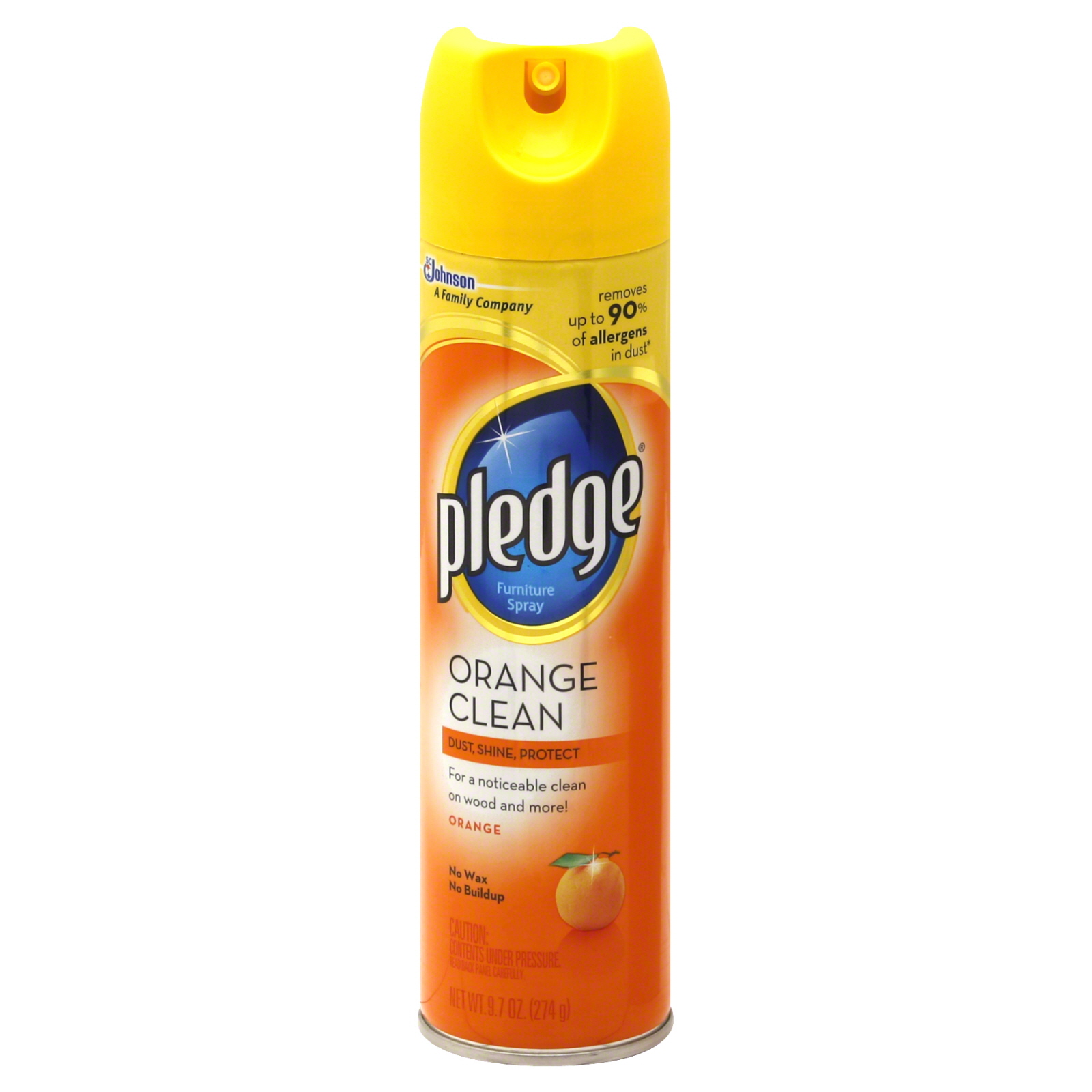Pledge Furniture Spray, Orange Clean, 9.7 oz (274 g)