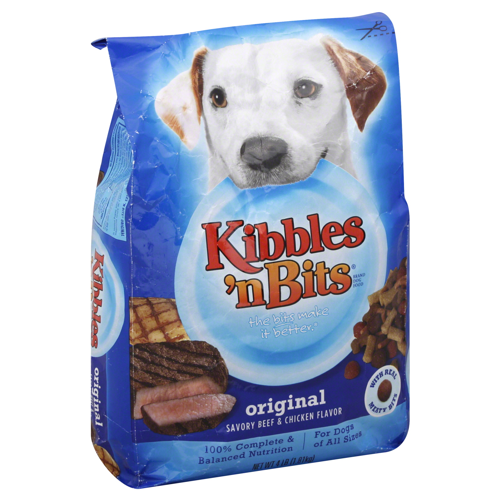 Kibbles 'n Bits Original Savory Chicken Flavored Dry Dog Food 4 Pound