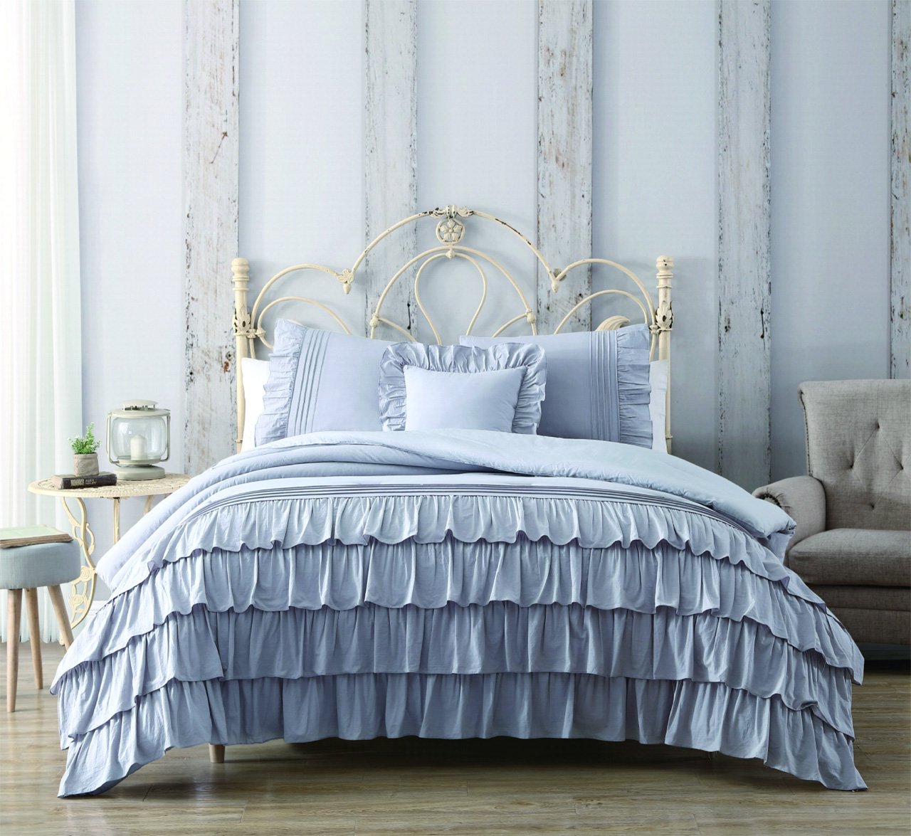 Kinglinen 4 Piece Darla 100 Cotton Comforter Set