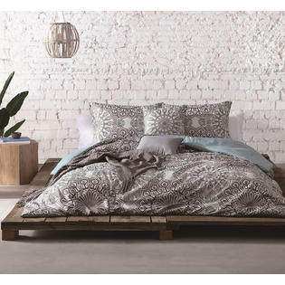 Kinglinen 6 Piece Phebe Gray Taupe Comforter Set