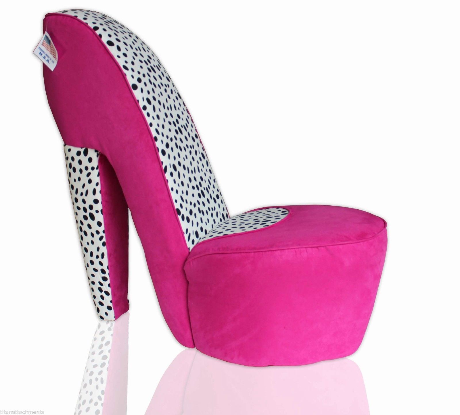 High Heel Shoe Chair Full Size Pink, Pink And Black High Heel Shoe Chair