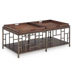 Coffee Tables End Sears Magnussen Home Murdock Modern Cocktail Table With Removable Serving Trays