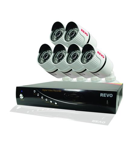Revo 8 Ch. 1TB DVR System wtih 6 Bullet Camer