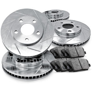 R1 Concepts For 1993 Porsche 911 Front Rear Rear Slotted Brake Rotors Semi Met Brake Pads