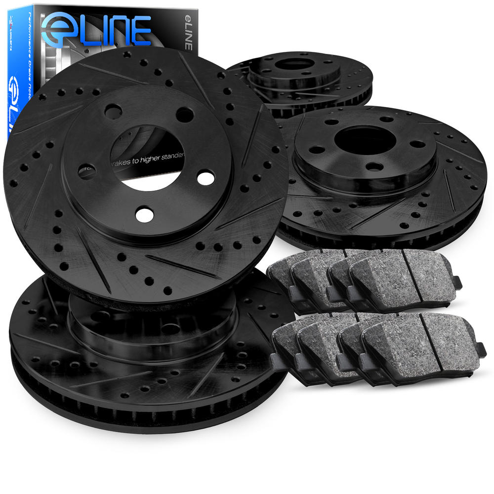 R1 Concepts Complete Kit Black Drill/Slot Brake Rotors & Ceramic Brake Pads CBC.46063.02