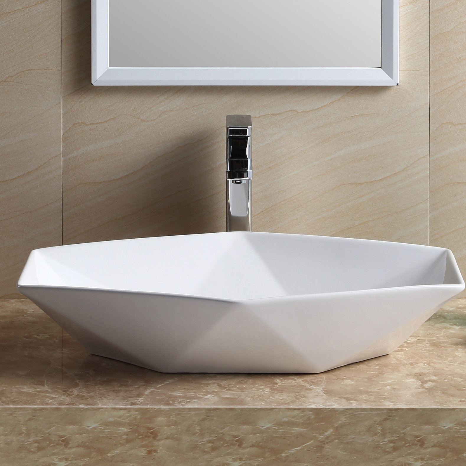 Fine Fixtures Modern Vitreous China Specialty Vessel Bathroom Sink