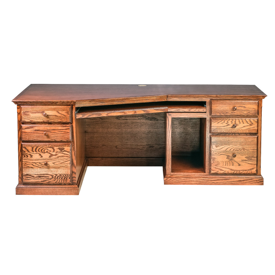 Whalen Furniture Golden Oak Cambria Computer Return Desk Forest Designs Computer Desk Finish Golden Oak