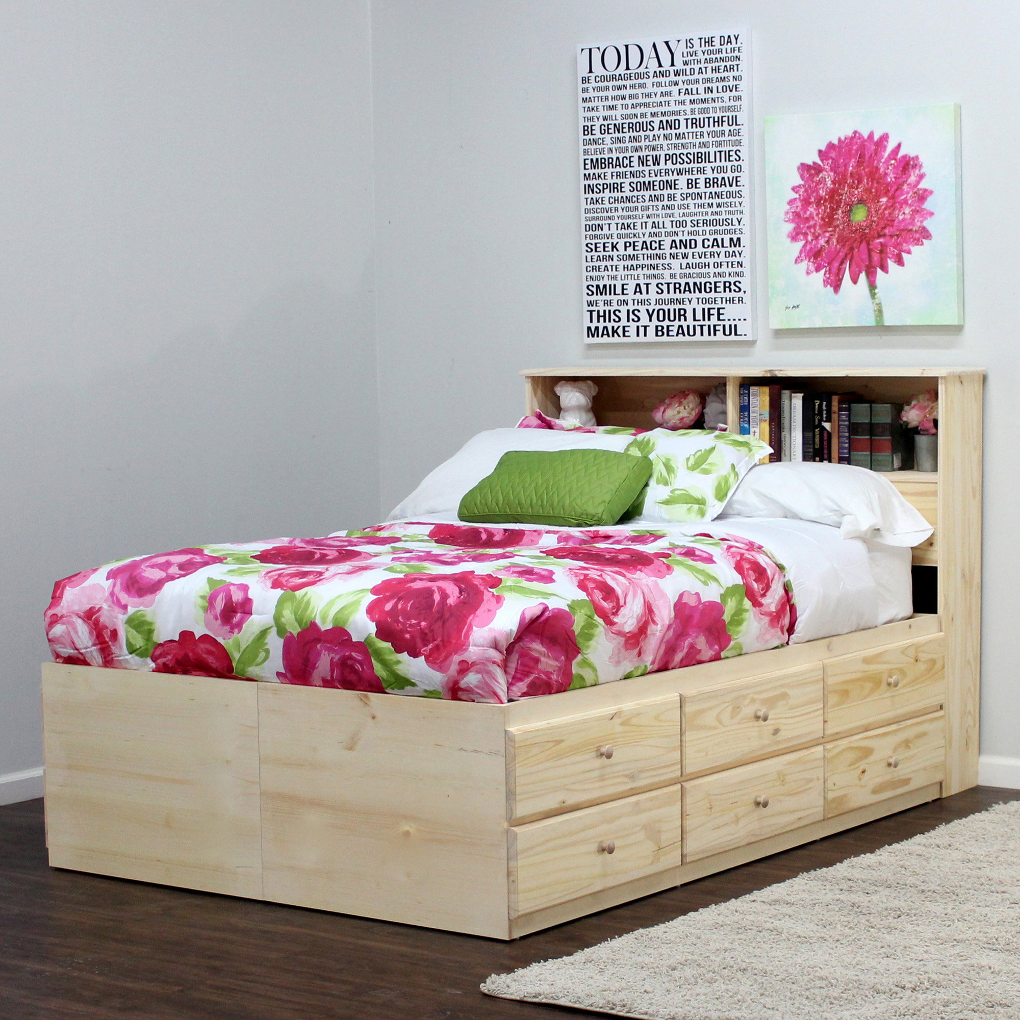 Gothic Furniture Platform Bed Size Twin Color Unfinished