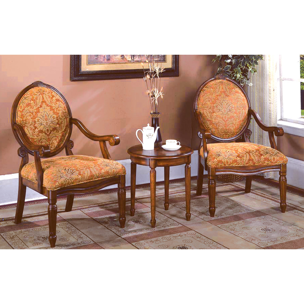 Astoria Grand Oreanda 3 Pieces Living Room Armchair Set