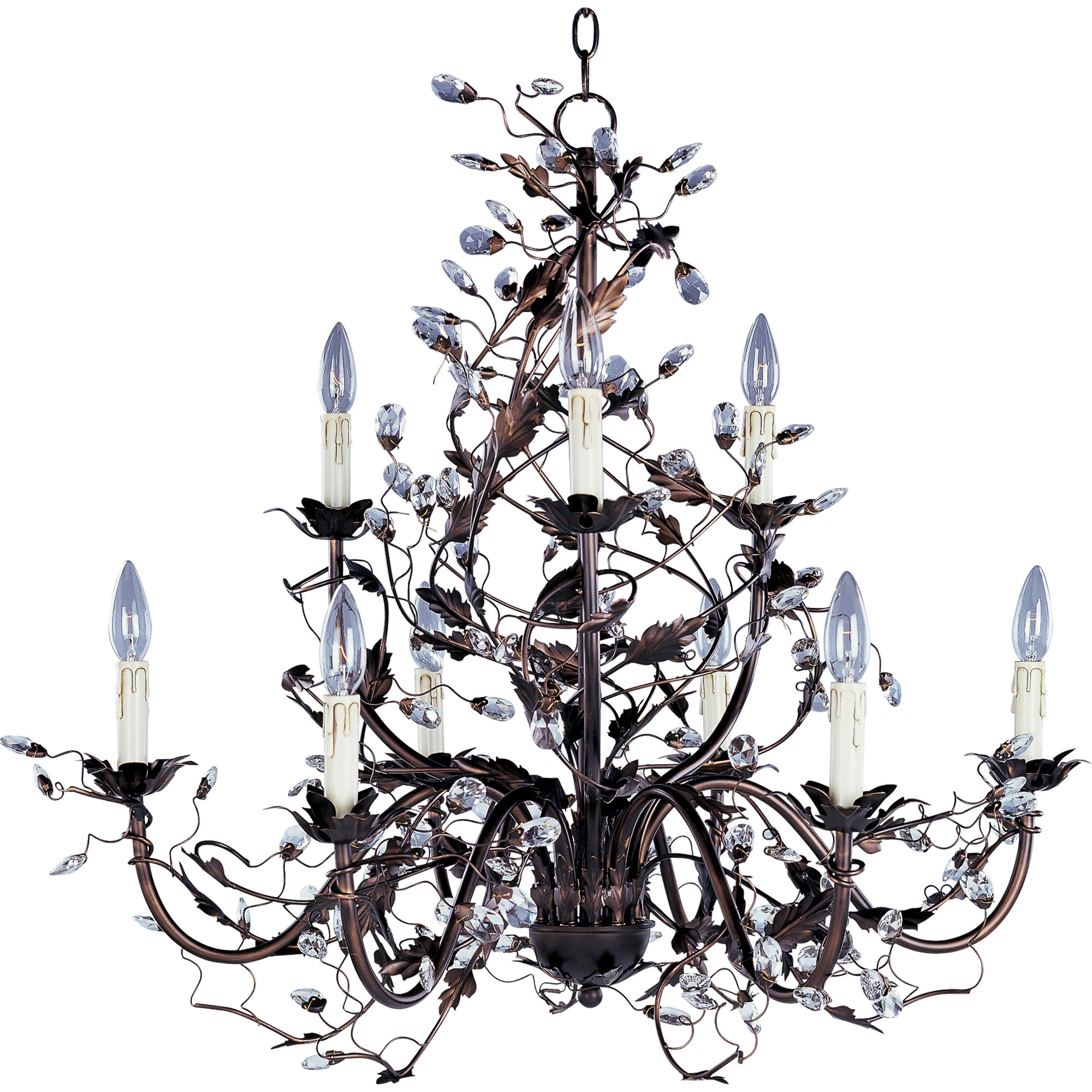 Bungalow Rose Bngl7823 33133941 Kaiya 9 Light Candle Style Bungalow Rose Bngl7823 33133941 Kaiya 9 Light Candle Style Chandelier Finish Oil Rubbed Bronze
