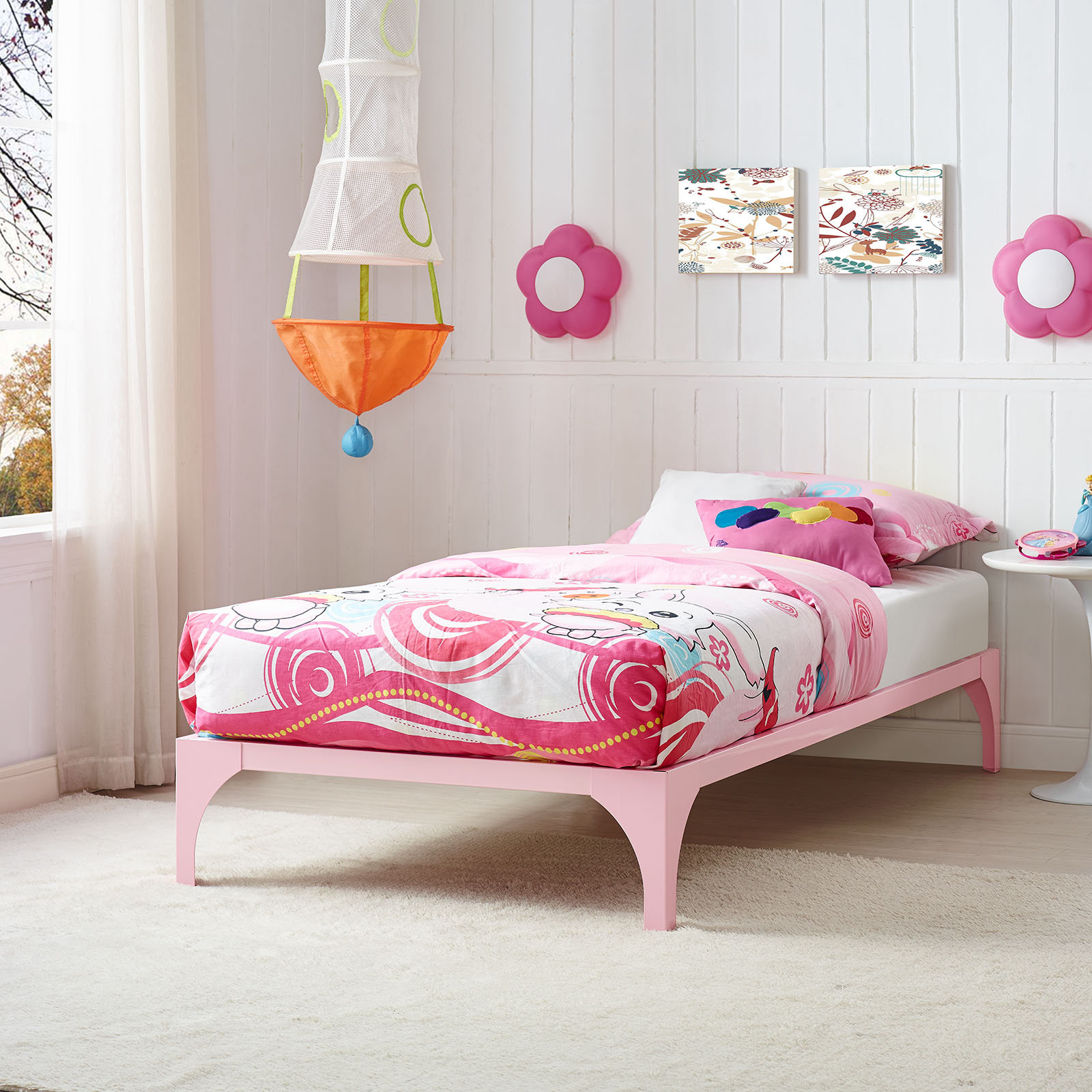 Modway Ollie Twin Bed Frame Color Pink
