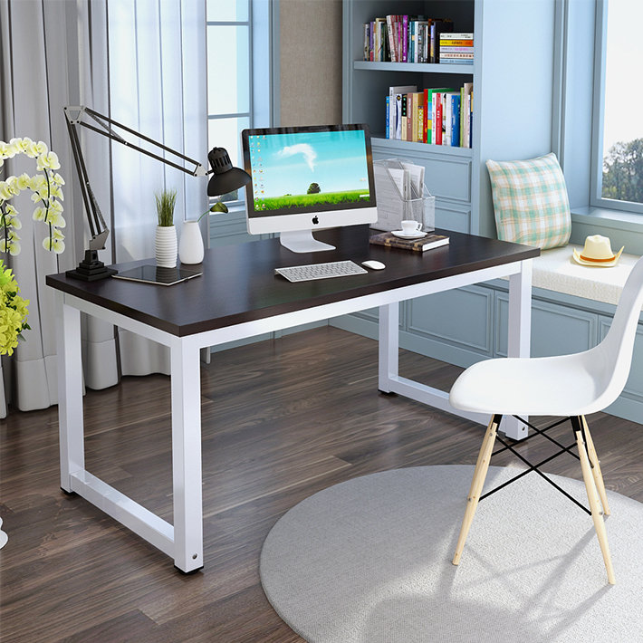 Ebern Designs Capson Writing Desk To 55 Large Computer For Ebern Designs Capson Writing Desk To 55 Large Computer For Home Office Finish Black White