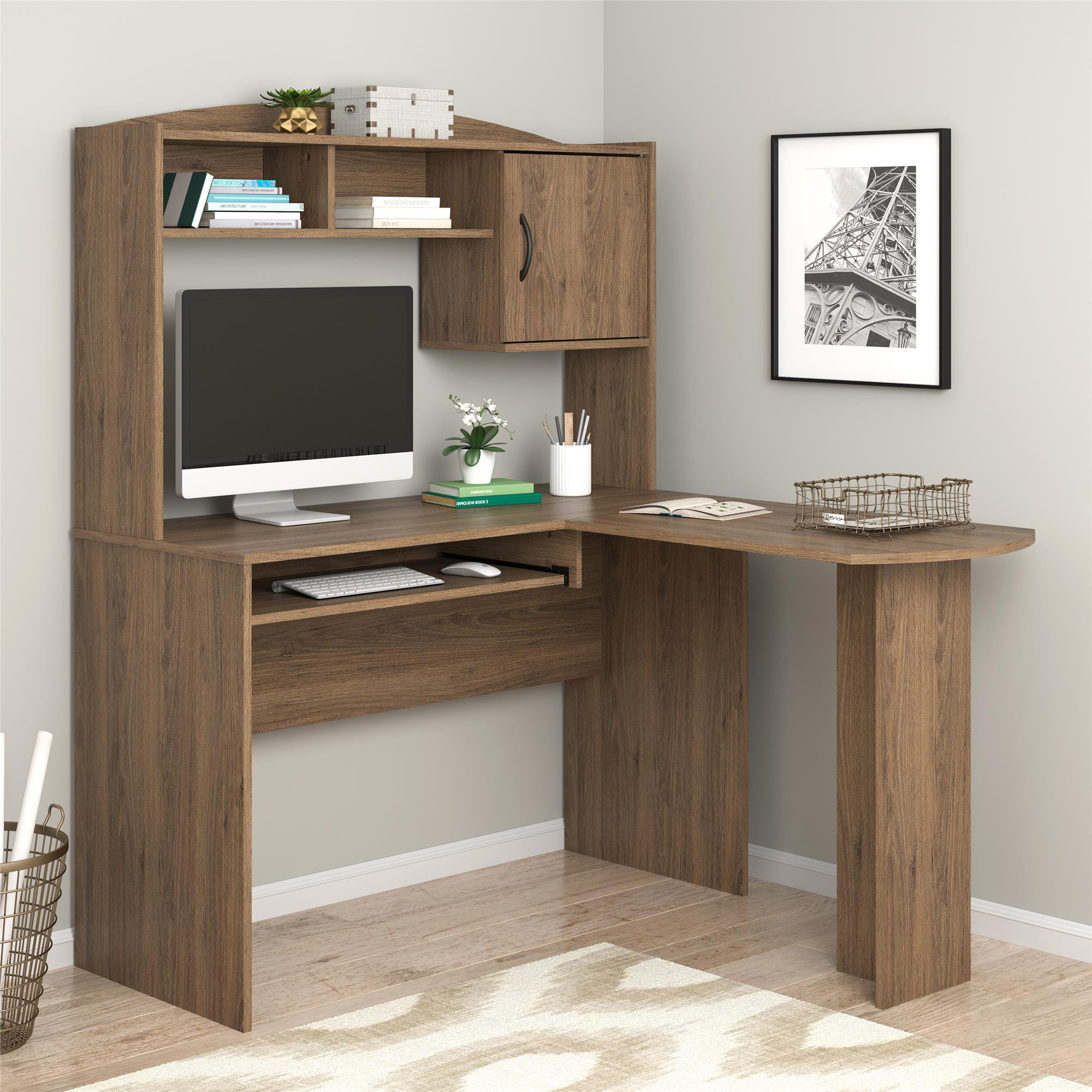 Ebern Designs Mcbrine L Shaped Computer Desk With Hutch