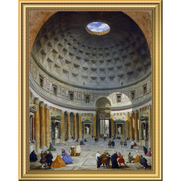 East Urban Home Interior Of The Pantheon Rome C 1734 Framed