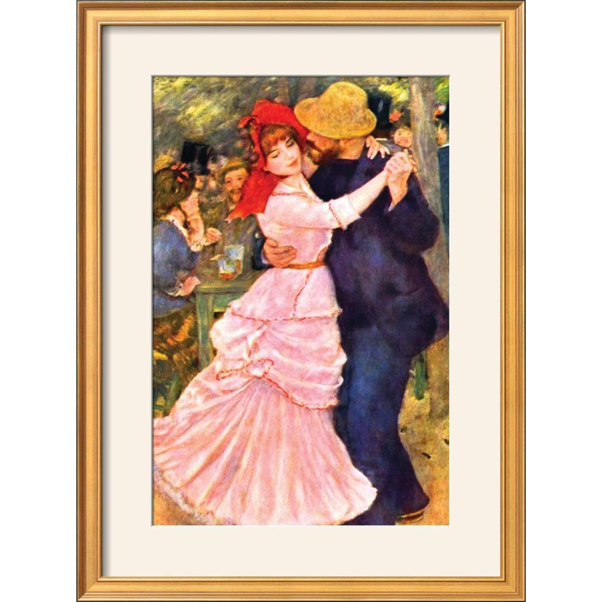 Art Dance In Bougival Detail By Pierre Auguste Renoir Framed Art Dance In Bougival Detail By Pierre Auguste Renoir Framed Print Frame Coventry Gold Bronze Size 29 H X 21 W
