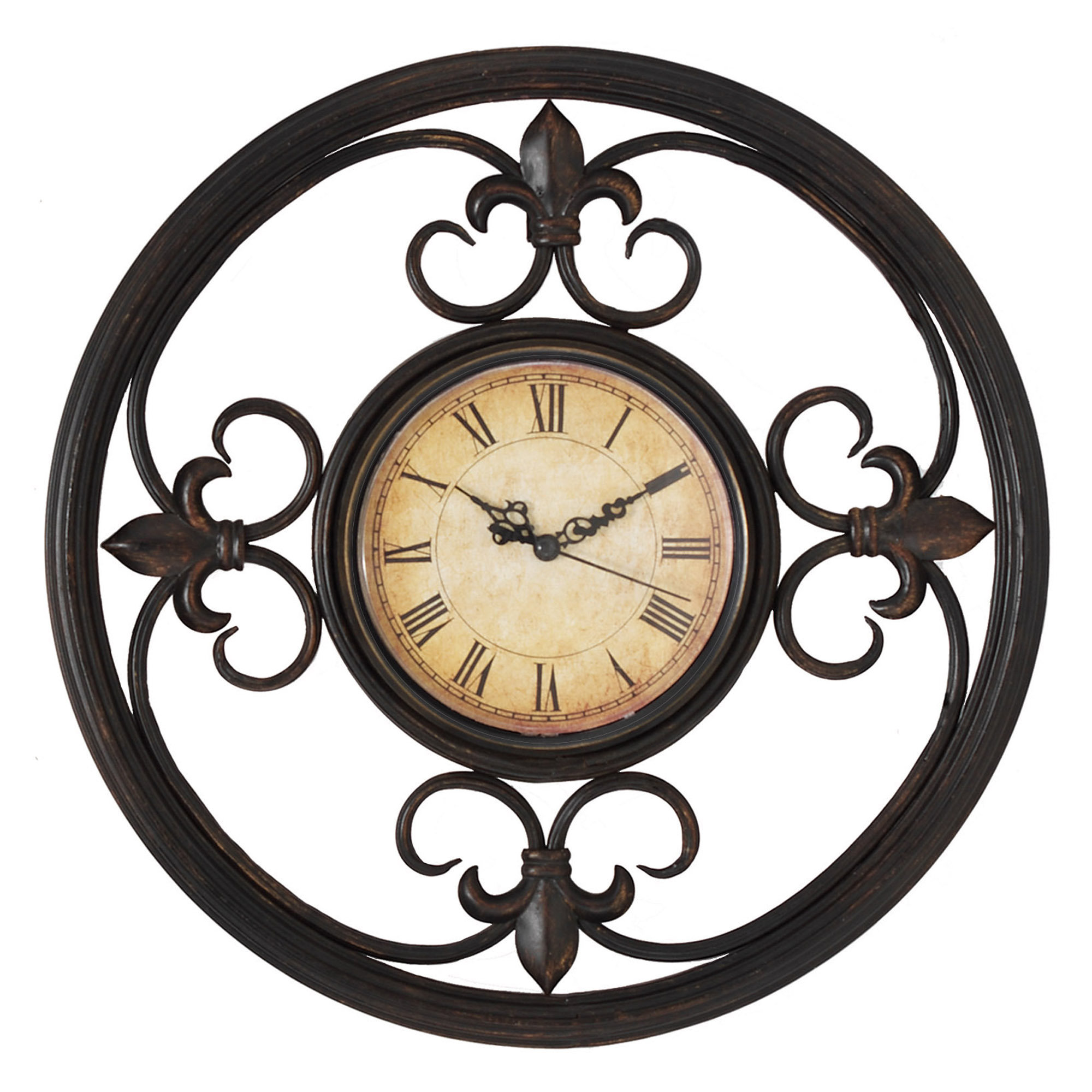 Fleur De Lis Living Metal 13 Wall Clock Fleur De Lis Living Metal 13 Wall Clock
