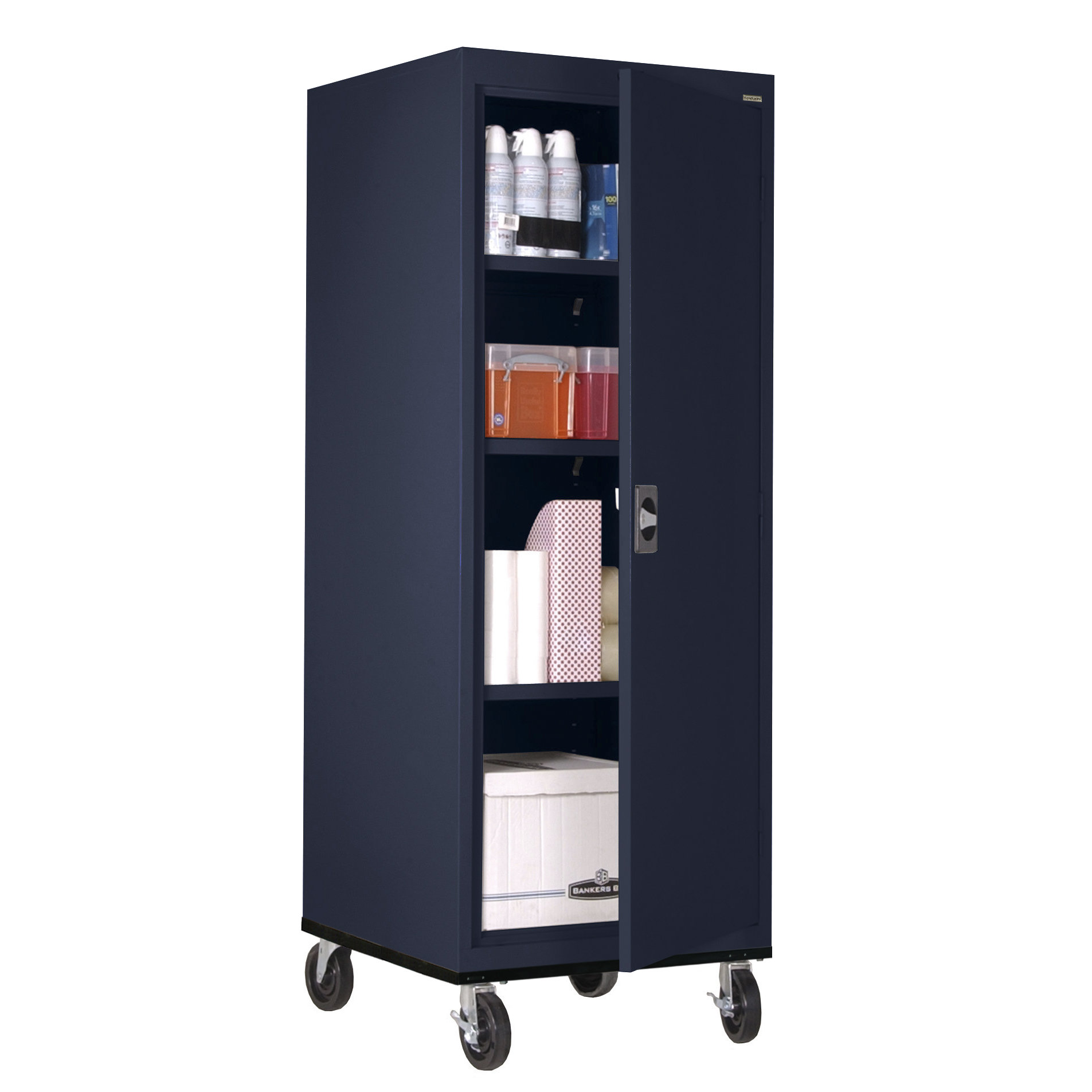 Sandusky Ta3r242460 A6 Transport 1 Door Storage Cabinet Finish Navy Sandusky Ta3r242460 A6 Transport 1 Door Storage Cabinet Finish Navy Blue