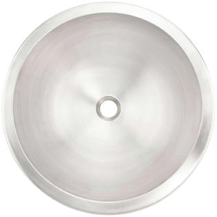 Linkasink Smooth Metal Circular Undermount Bathroom Sink