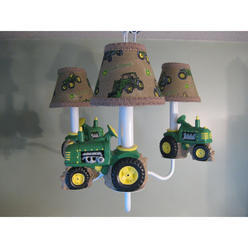 John Deere Barn And Tractor Ceiling Fan Pull Silly Bear Farm Tractors 3 Light Shaded Chandelier Shade Baby Deere