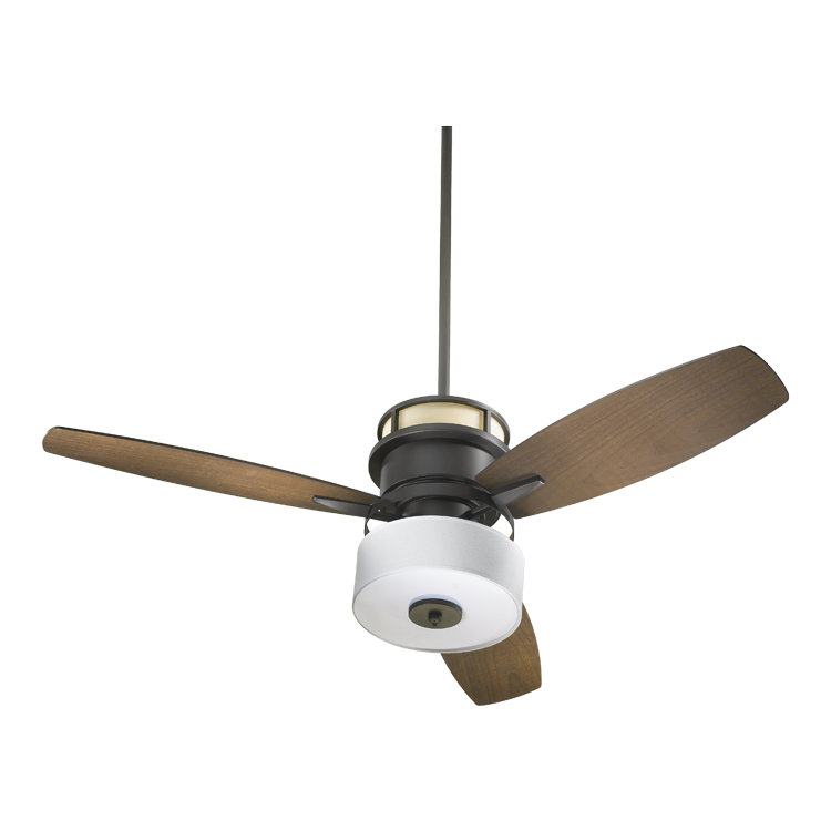 Quorum 54543 86 54 Bristol 3 Blade Ceiling Fan Finish Oiled Bronze Quorum 54 Bristol 3 Blade Ceiling Fan Finish Oiled Bronze With Walnut Blades