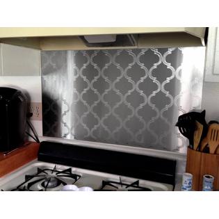 backsplash pattern moroccan stainless steel range
