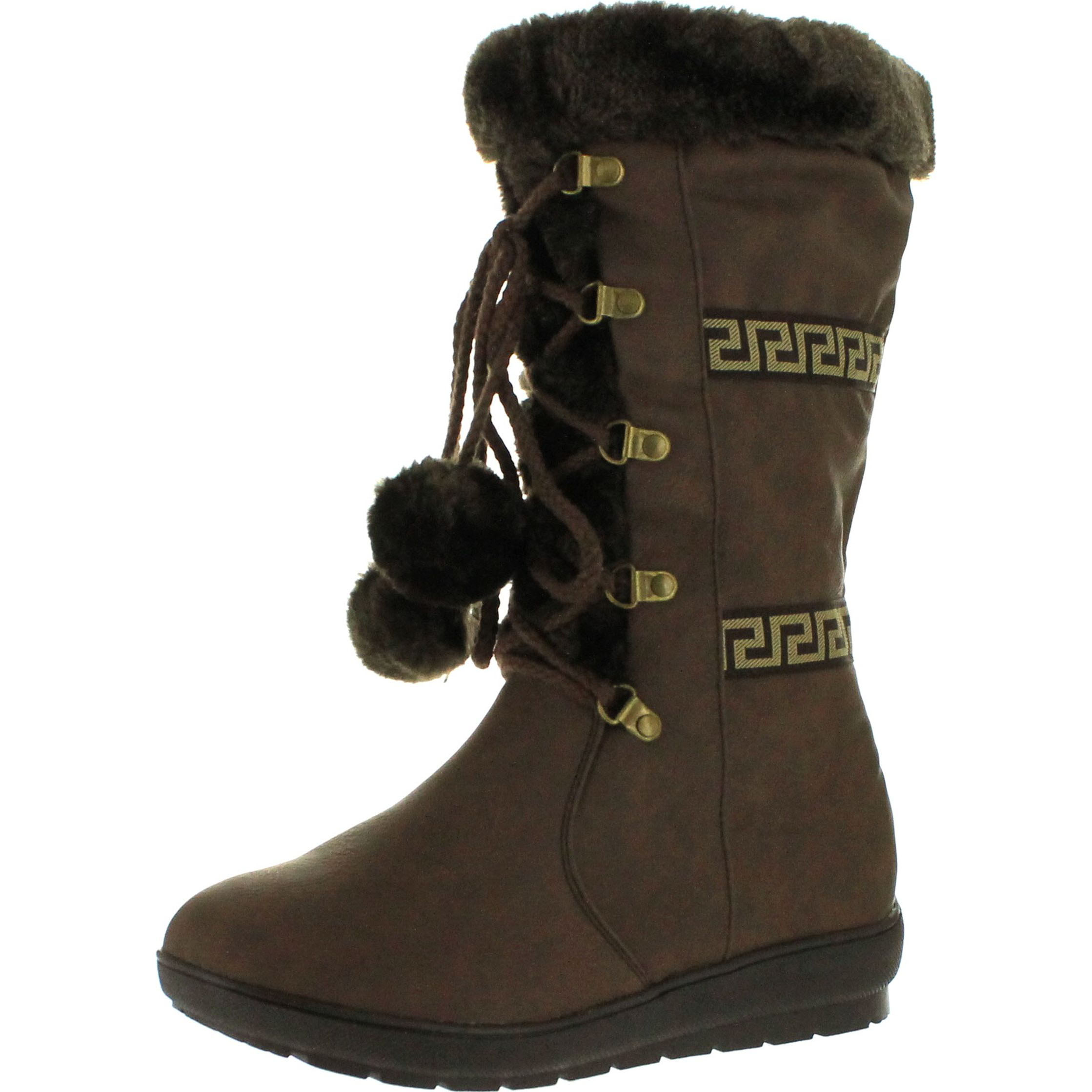 Reneeze Womens Coco1 Flat Heel Mid Calf Boots