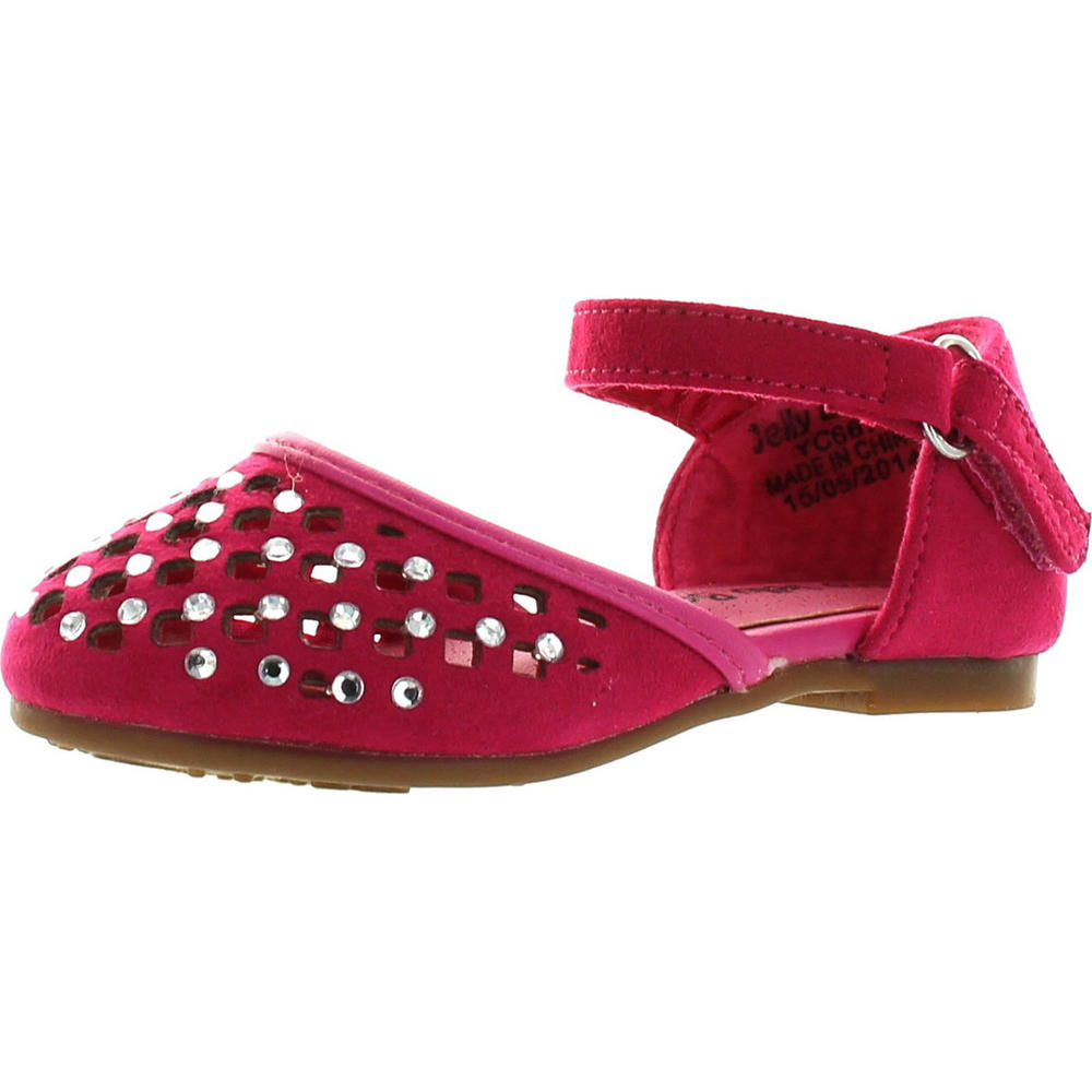 Jelly Beans Capano Toddler's Little Girl Ankle Strap Rhinstone Deco Sandal Shoes