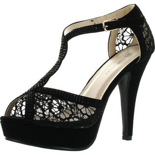 Top Moda Hy 5 Formal Evening Party Lace Ankle T Strap Peep Toe Stiletto High Heel Pumps Top Moda Hy 5 Formal Evening Party Lace Ankle T Strap Peep Toe Stiletto High Heel Pumps