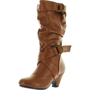 Static Footwear Link Pauline-39K Jr Girls Slouch Buckle High Heel