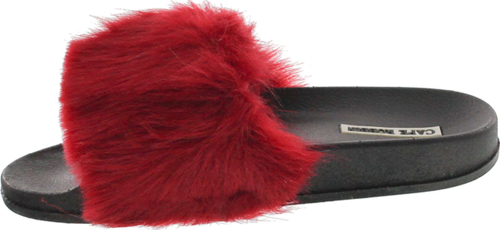 Cape Robbin Moira-5 Women Flip Flop Faux Fuzzy Fur Slide Slip On Flat Sandal Shoe Slipper