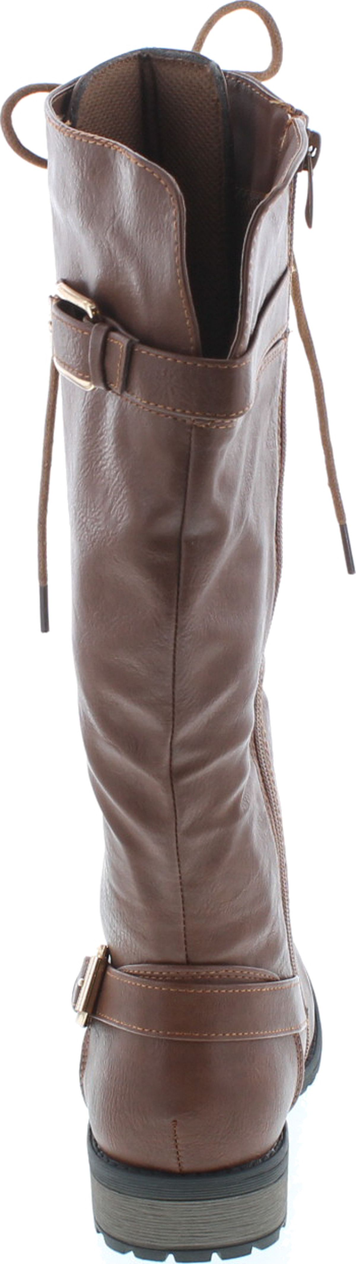 Forever Link Mango 27 Womens Knee High Buckle Riding Boots
