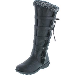 Forever Aura 42 Womens Back Lace Up Knee High Boots Winter Boots