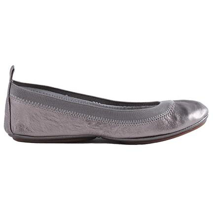 Yosi Samra Women's Samra Ballet Flat,Pewter,6