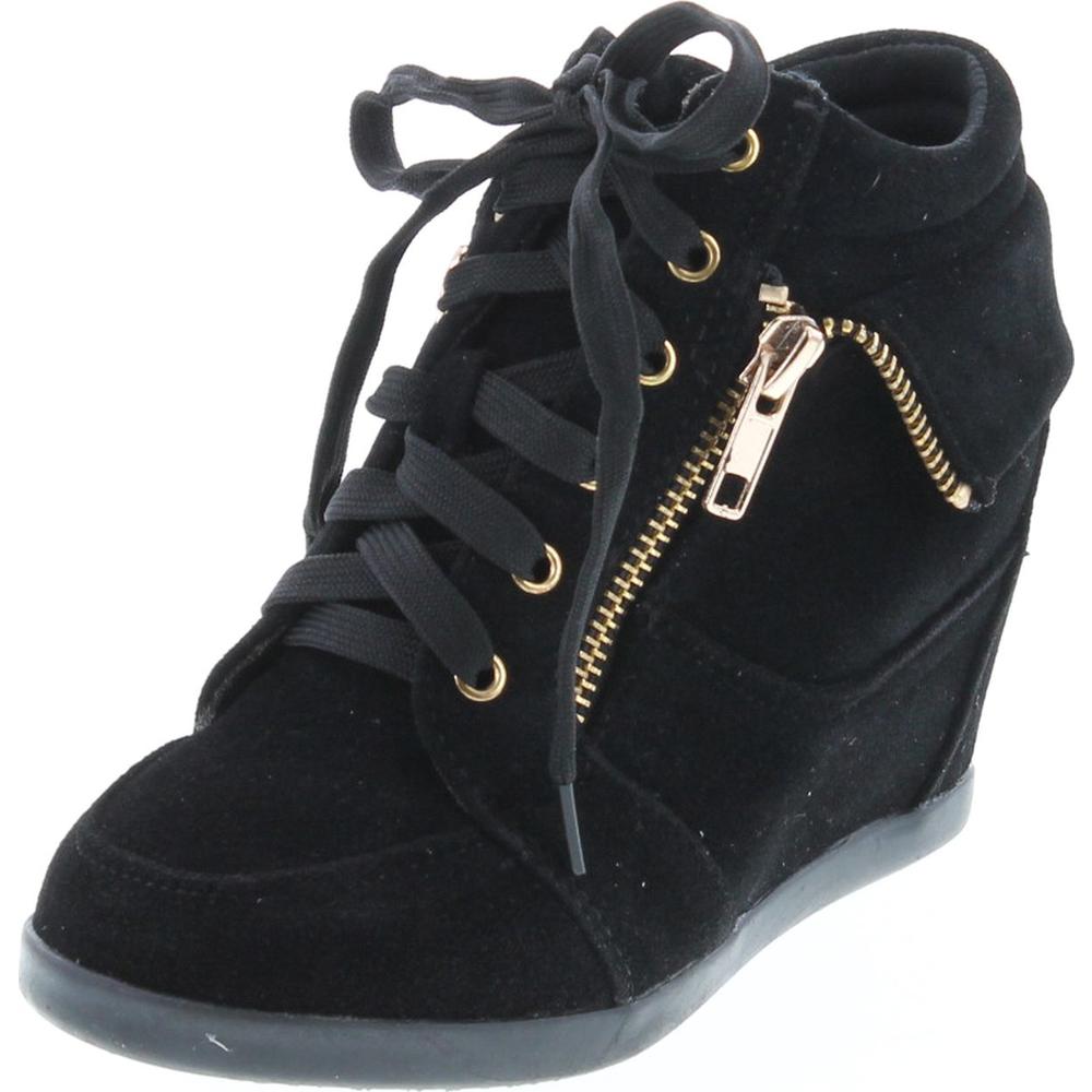 Link Gladys-24K Children Girl's Comfort Hidden Wedge Lace Up Ankle Sneakers