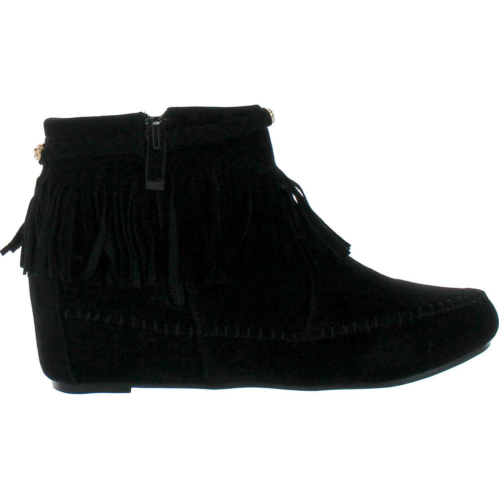 Bella Marie Campus-28 Womens Round Toe Moccasin Ankle High Faux Suede Boots