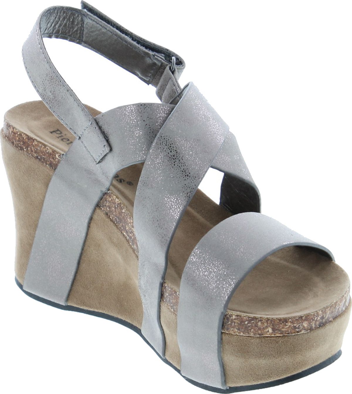 Pierre Dumas Women's Hester-5 Vegan Leather Strappy Wedge Sandals