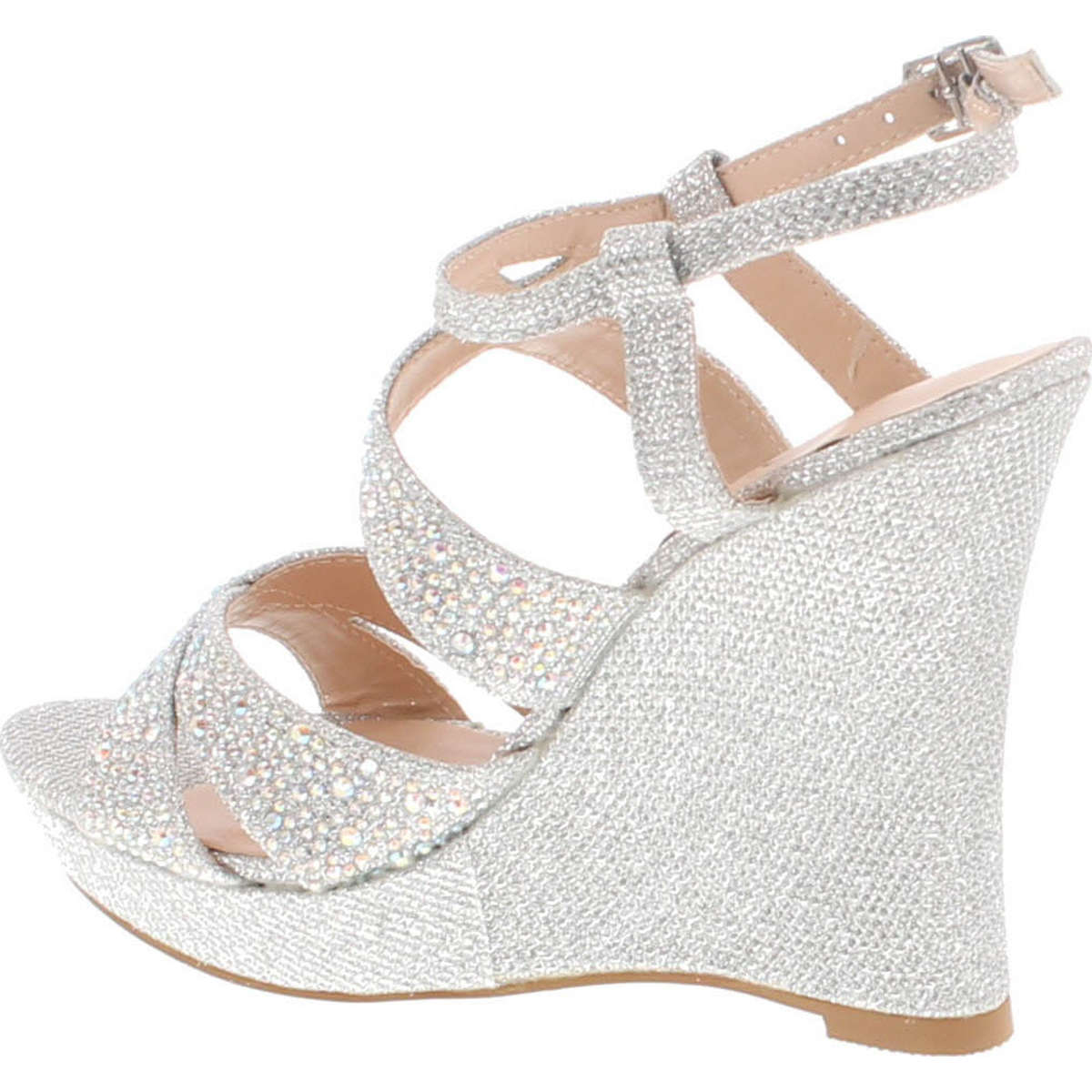 Static Footwear De Blossom Alle-8 High Heel Wedge Sandal With Crystal Embellishment Style Balle8