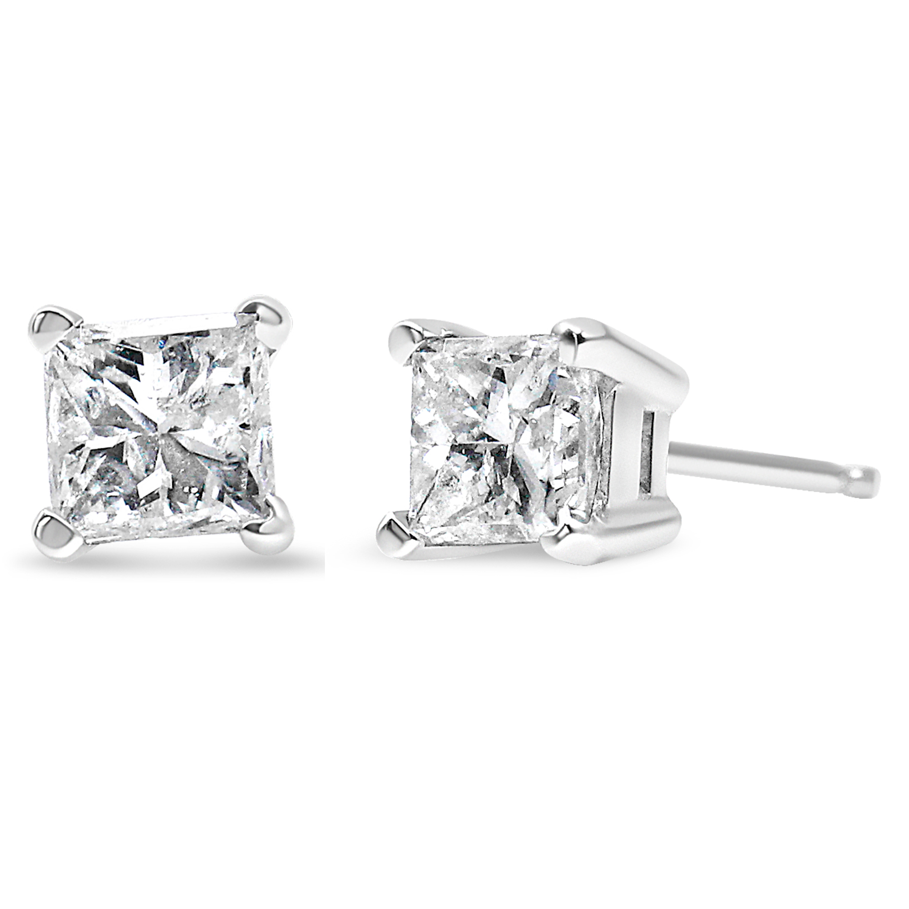 Haus of Brilliance 14K White Gold 1ct. TDW Diamond Stud Earrings (H-I, I2)