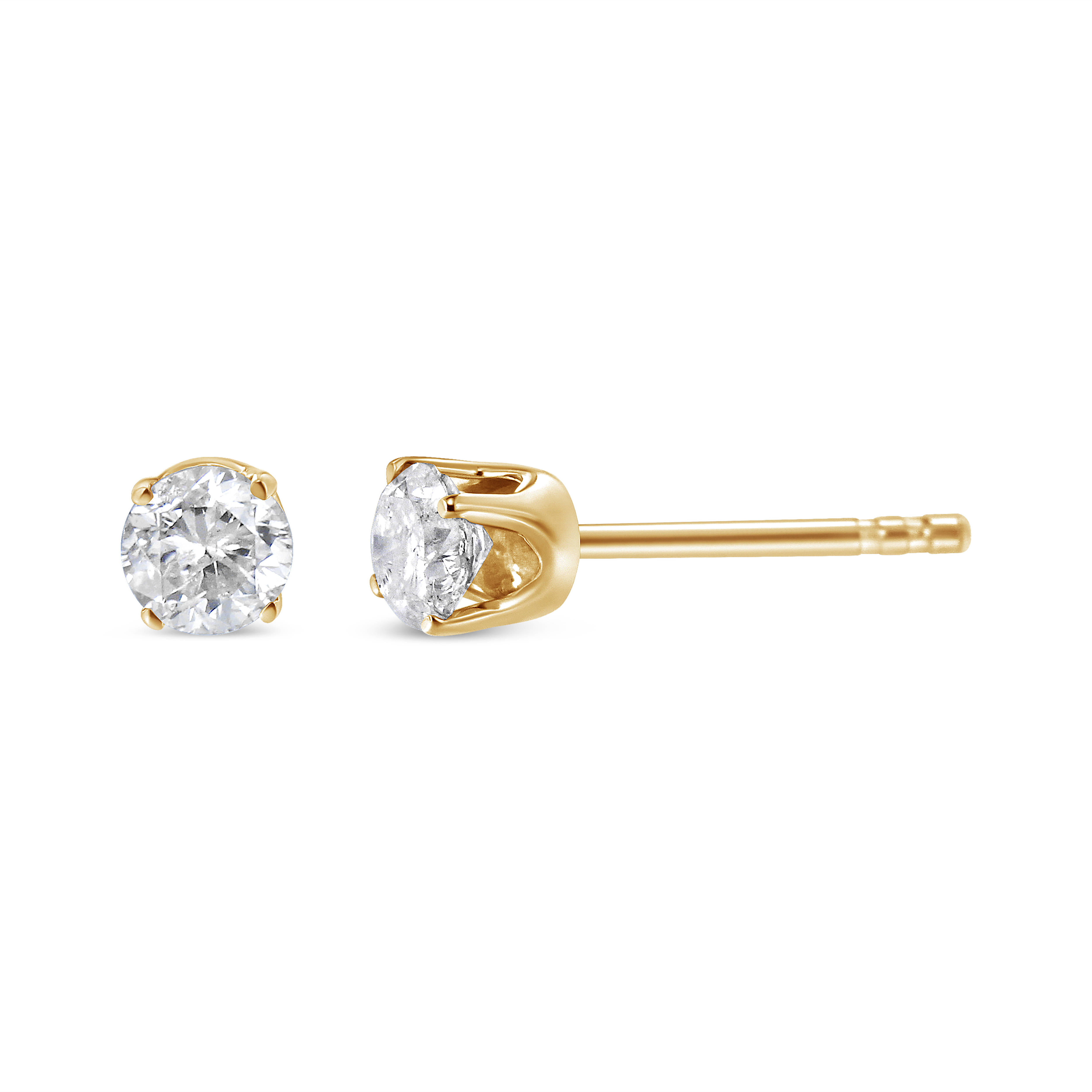 Haus of Brilliance 10k Yellow Gold 1/3ct. TDW Solitaire Diamond Stud Earrings (J-K,I2)