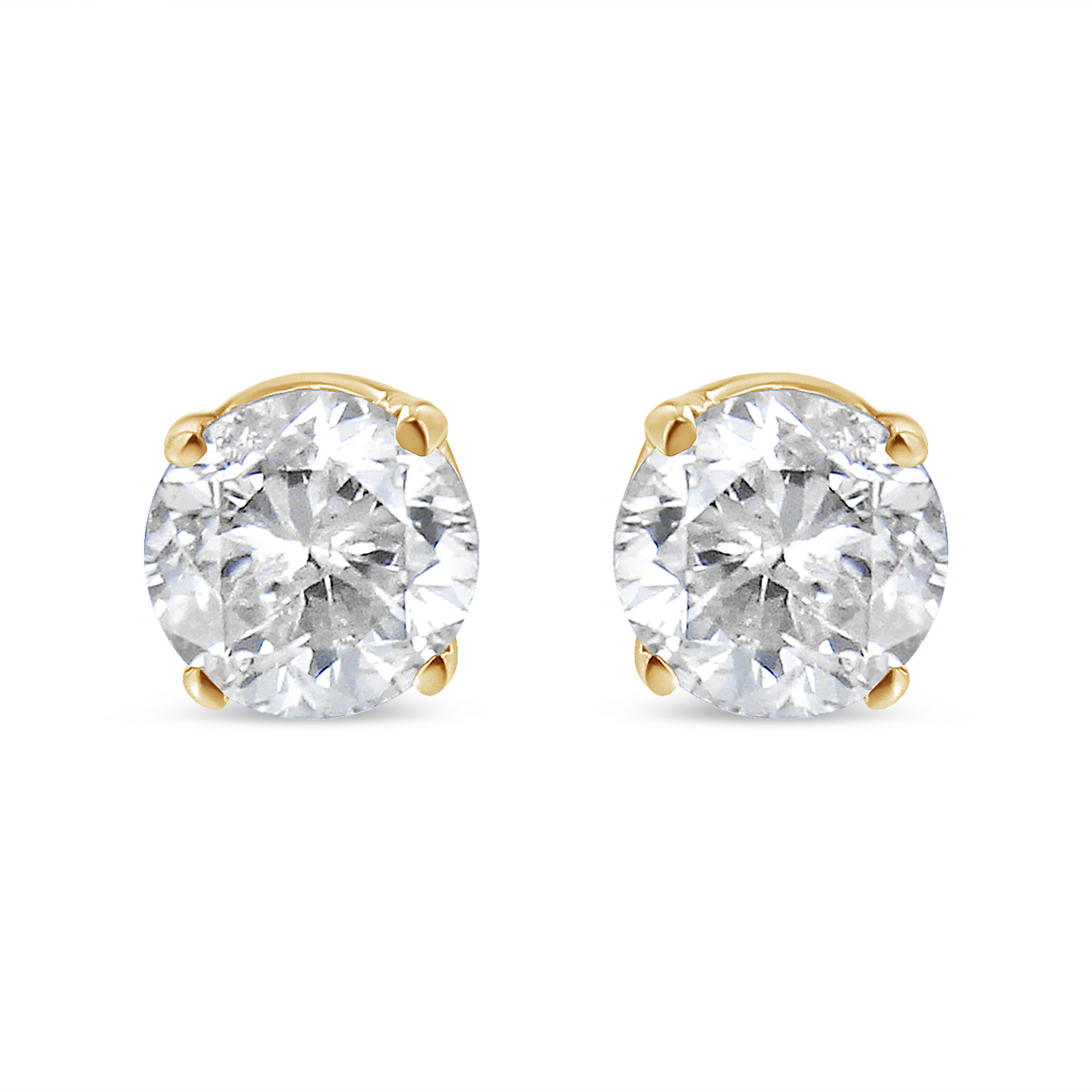 Haus of Brilliance 10k Yellow Gold 1/3ct. TDW Solitaire Diamond Stud Earrings (J-K,I2)