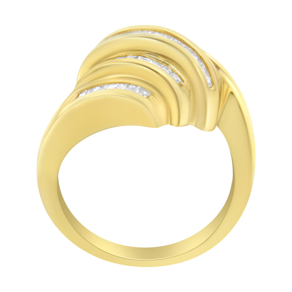 Haus of Brilliance 14K Yellow Gold 1ct TDW Baguette cut Diamond Bypass Ring (I-J,SI1-SI2)