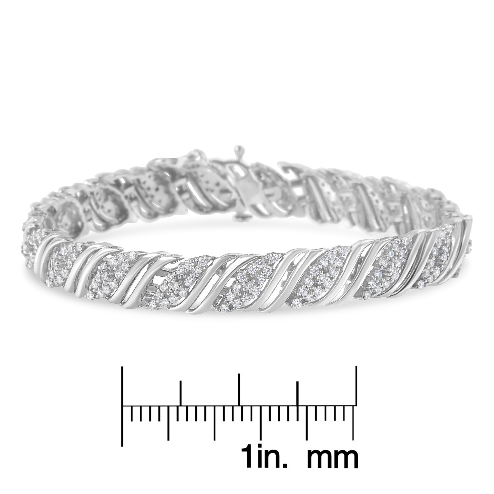 Haus of Brilliance Sterling Silver 2 ct TDW Diamond Double Wrap Bracelet (I-J, I3-Promo)